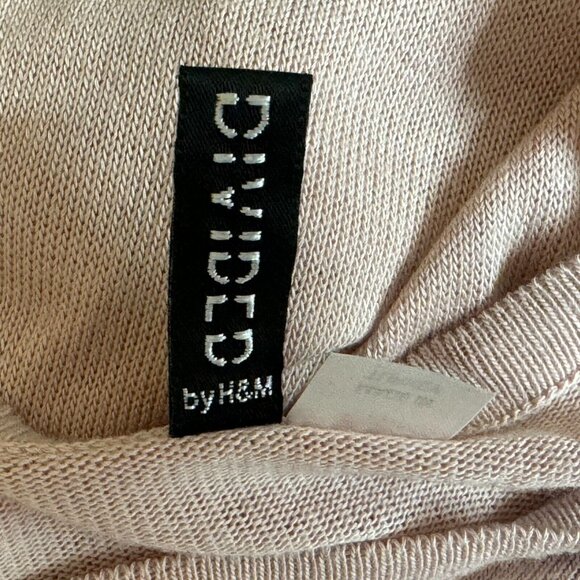 H&M Divided Round Neck Long Sleeve Knit Tunic Sweater, Blush Pink Women's 10 - Picture 8 of 11